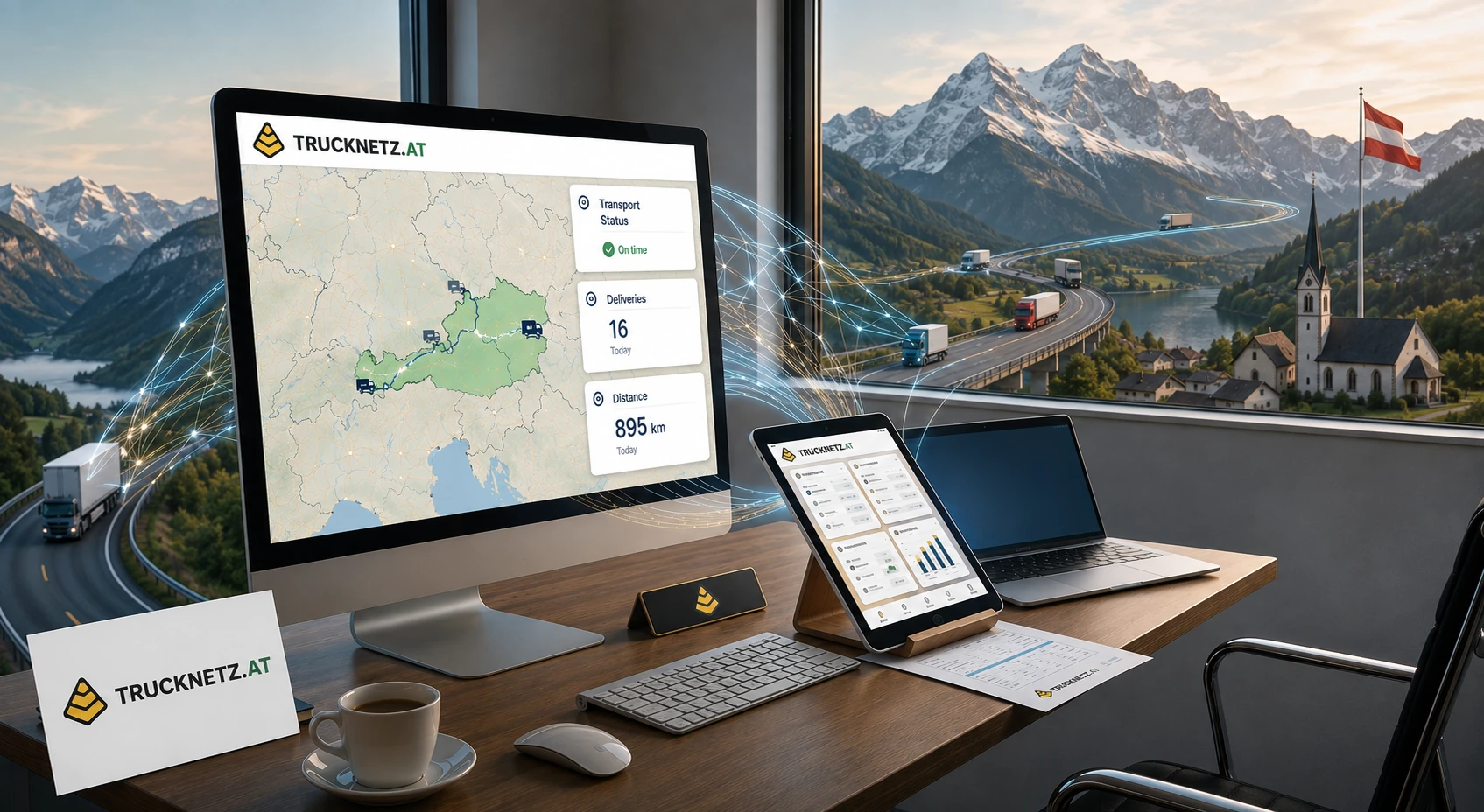 TruckNetz.AT – tableau de bord logistique poids lourd et suivi en temps réel